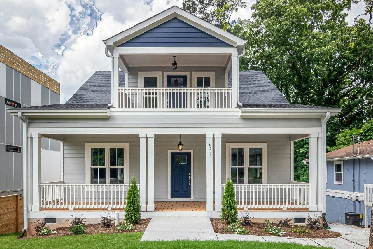 Two-story single-family rental home with porches